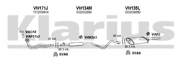 KLARIUS 930407U Exhaust System